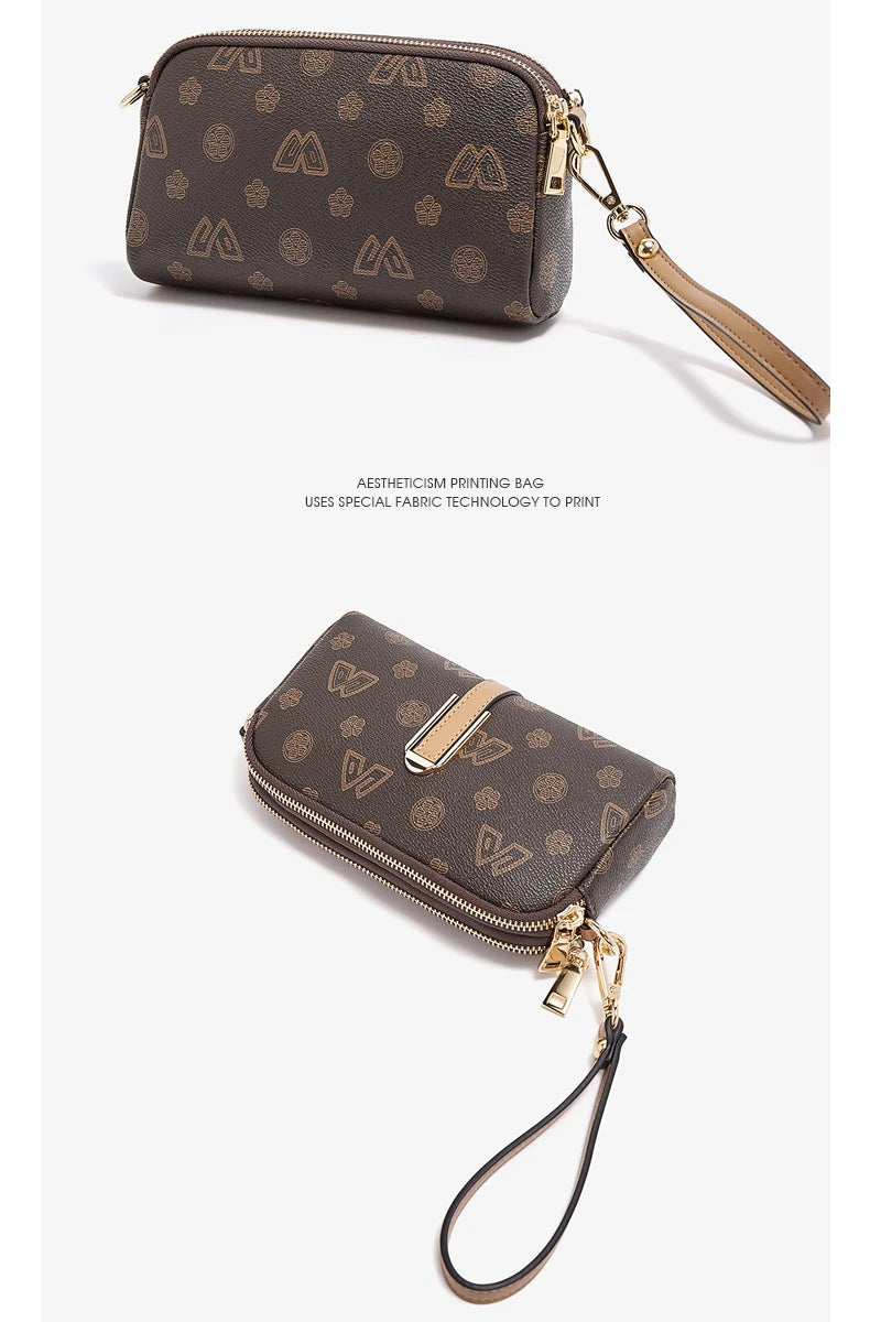 FOXER Women Small Crossbody Bag Shoulder Bag with Wrist Strap Lady Fashion Messenger Bag Mini High Quality Cellphone Purse