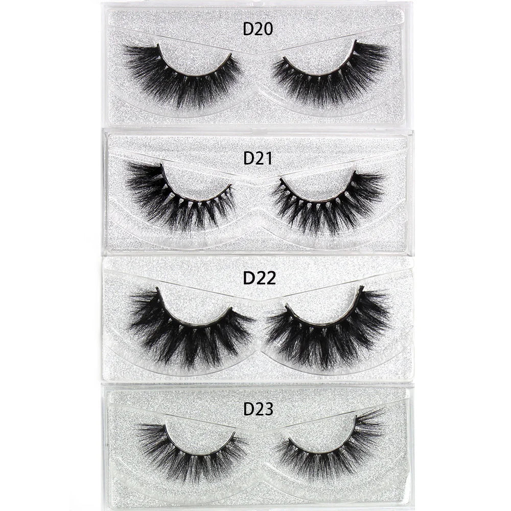 LEHUAMAO False Eyelashes Mink Lashes Natural Thick False Eyelashes Extension Wispy Soft Lashes Makeup Tools D22