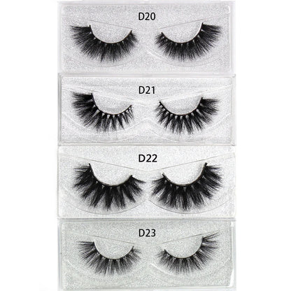 LEHUAMAO False Eyelashes Mink Lashes Natural Thick False Eyelashes Extension Wispy Soft Lashes Makeup Tools D22