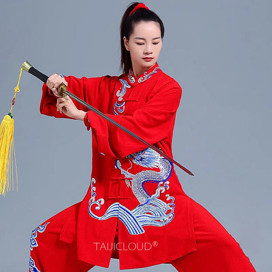 2025 Spring Kung Fu Uniform - Embroidered Tai Chi Clothing for Qigong & Martial Arts Shows (Breathable Loose Design) Badiee Stylez