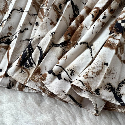 Chic vintage long sleeve turn-down collar button pleated Elegant Fairy korean fashion Boho women clothing Long dress