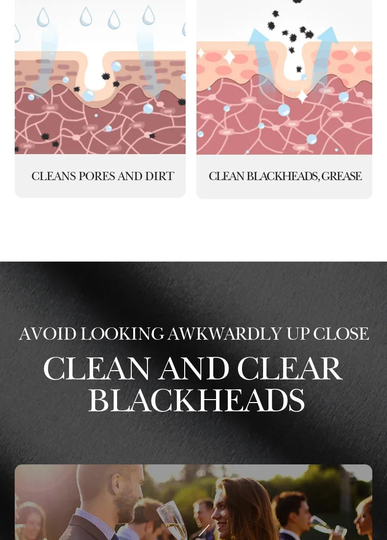 Blackhead Remover Mask Bamboo Charcoal Shrink Pores Acne Black Head Removal Cream Nose Cleansing Black Peel Off Masks Skin Care