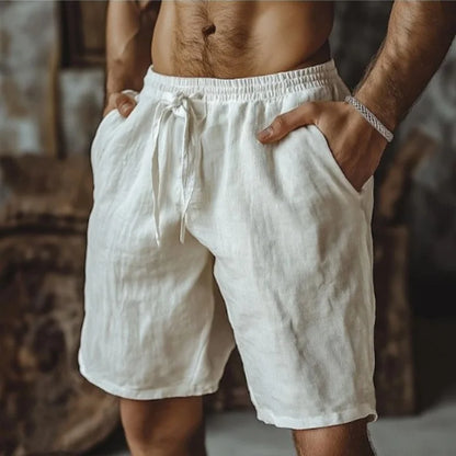 2025 New Summer New Men's Cotton Linen Breathable Shorts Hawaii Beach Pants Male Solid Color Trousers Loose Versatile Streetwear Badiee Stylez