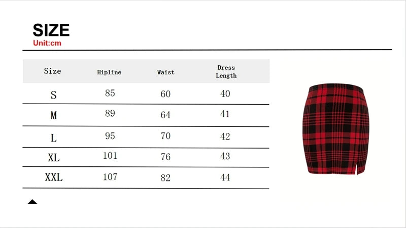 Plaid Skirt Sexy Micro Skirt Offiece Lady Red Green Elegant Pencil Mini Skirts Streetwear High Waist Lady Short Skirt for Women