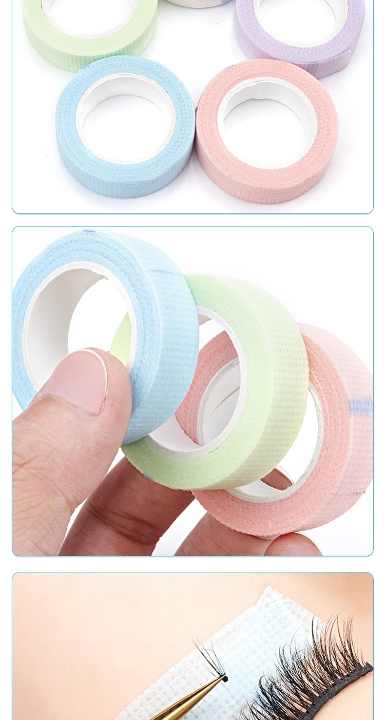 10 Rolls Eyelash Tape For Lash Extension Breathable Non-woven Tape Under Eye Pads Adhesive Eye Stickers Makeup Tools Eye Patches