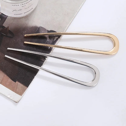 2Pcs French Pins Hair Pins 5.5 Inch Metal U-Shaped Hair Clip Hair Vintage French Twist Hair Pin for Women Girls Hairstyle Gifts Badiee Stylez