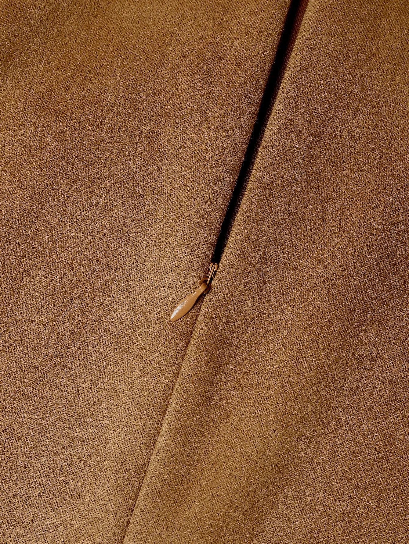 New Arrival 2025 Women's Autumn Winter Suede Irregular Skirt Solid Color High Waist Zipper Button Short Skirts For Woman