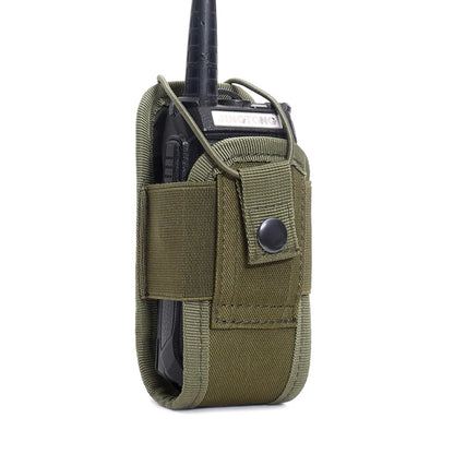 1pc Tactical Radio Walkie Talkie Pouch Magazine Waist Bag Holder Pack Airsoft Hunting Camping Interphone Holster Bag Army Green