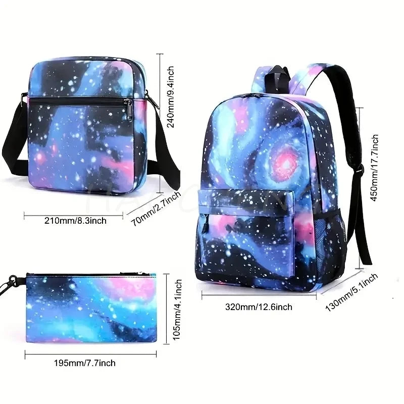 Hot Backpacks New Sprunki Students 3 PCS Set School Bag Teen Girl Boy Back To School Gift Leisure Mochila Teens Travel Bags