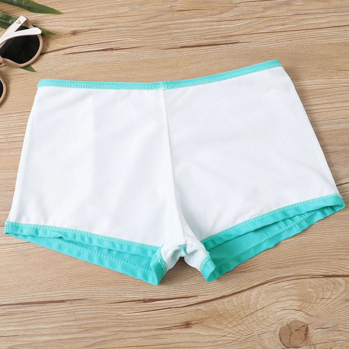 Plus size two-piece swimsuit women's sexy slim belly-covering conservative boxer shorts swimsuits casual fashion beachwear