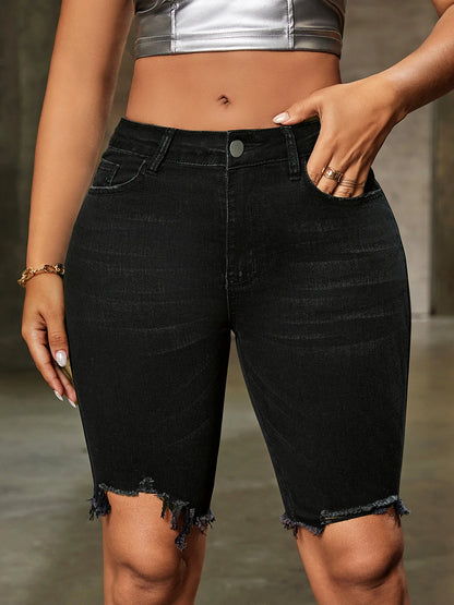 Women's jeans popular summer hot girl style black Denim shorts black