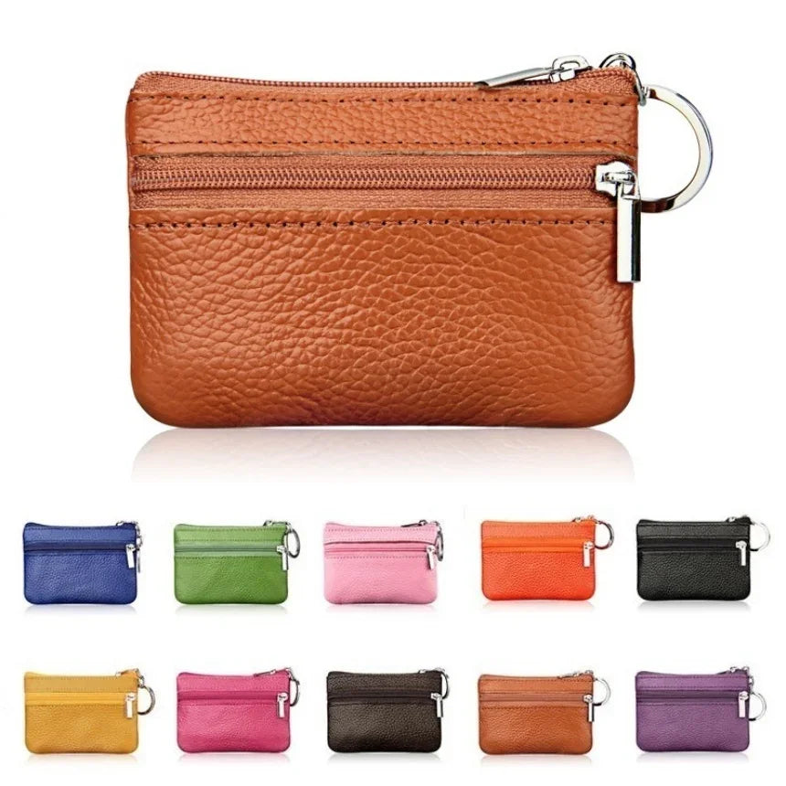 PU Leather Coin Purses Women Small Change Money Bags Pocket Wallets Key Holder Case Mini Functional Pouch Zipper Card Wallet