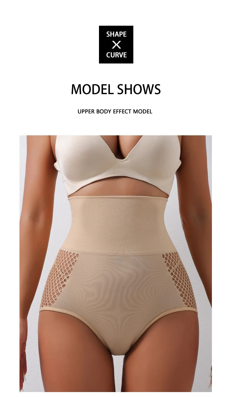 Flarixa 1/2/3Pcs Hollow Belly Control Shapewear Women Panties High Waist Double Layer Tummy Shaper Heart-shaped Hip Lift Pants Badiee Stylez