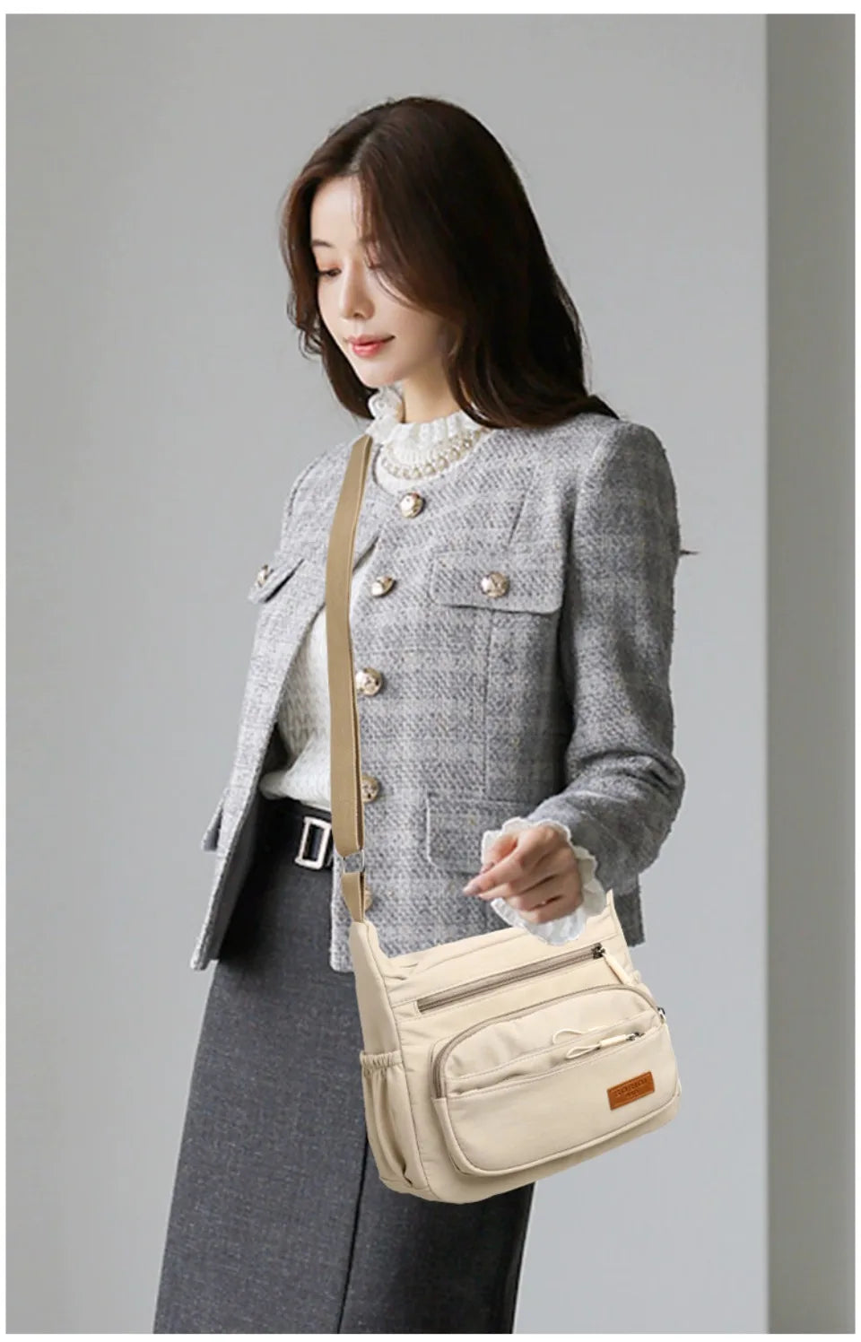 Multiple pockets Nylon Purses And Handbags Women Shoulder Bag Luxury Handbags Women Bags Designer Crossbody Bags for Women 2025