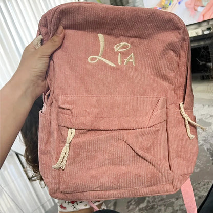 Personalized Children's Schoolbag Baby Stroller Bag Customized Kindergarten Snack Backpacks with Name Solid Color Backpacks