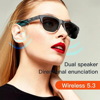 Xiaomi Bluetooth Glasses Earphones 2025 New Edition, Glasses with Earphone Function Smart Touch Waterproof Microphone Earphones Badiee Stylez