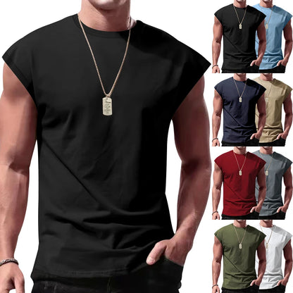 2024 men's casual sports breathable fast dry muscle vest DF-28 heise Pack of 1