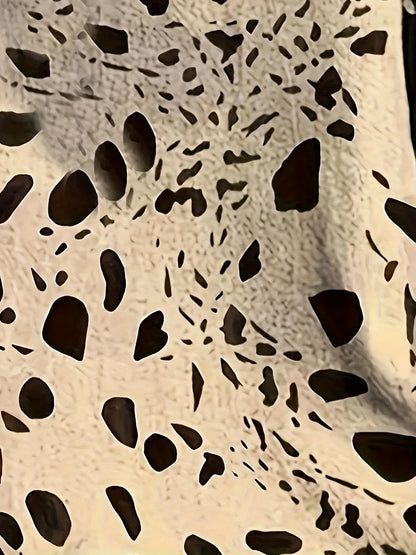 Plus Size 1XL-5XL All Over Print T-Shirt, Casual Crew Neck Short Sleeve T-Shirt Women's Plus Size Clothing