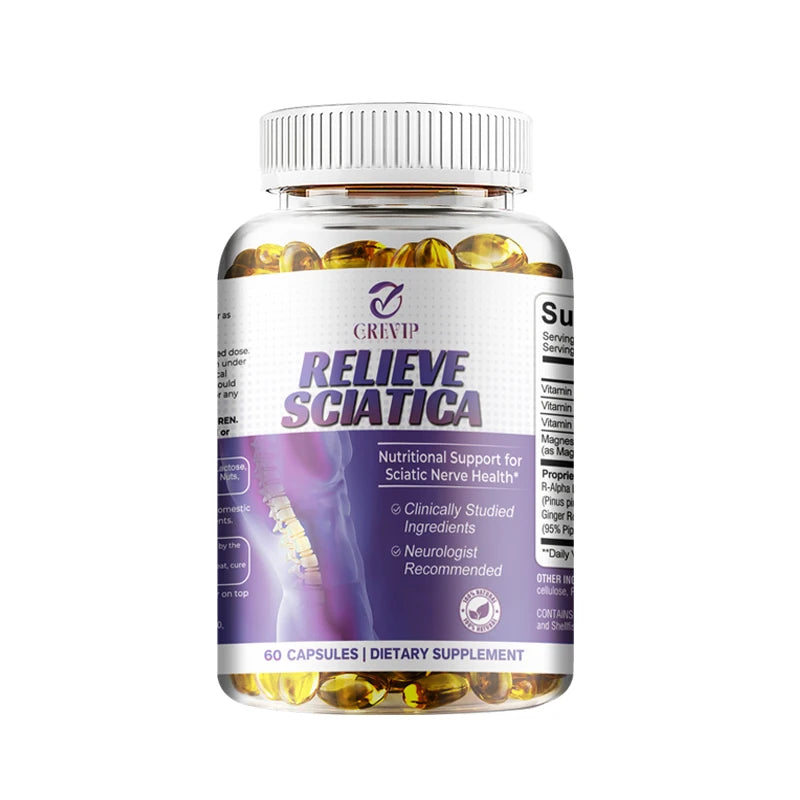 Sciatic Nerve Relief Capsules - Alpha Lipoic Acid Vitamin - Relieve Sciatica and Support Nervous System and Joint Health 60 Capsules