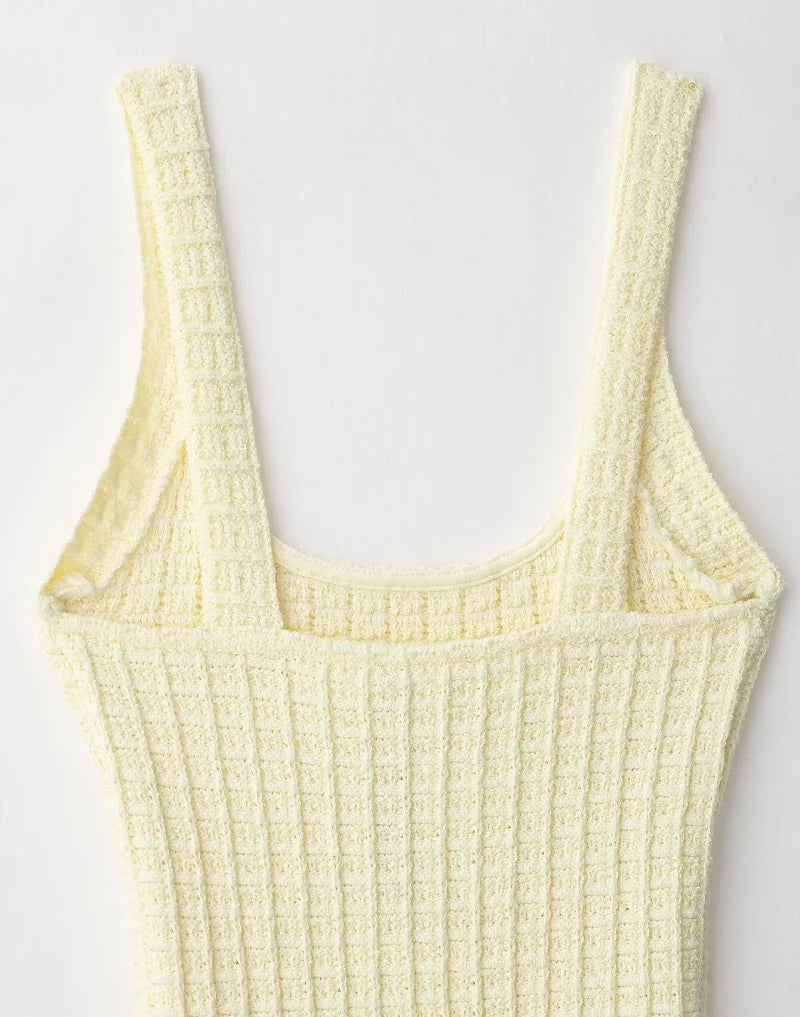 MUJER 2025 Knitted Short Dresses for Women Bodycon Mini Dress Woman Backless Beach Dress Women Sleeveless Women's Summer Dress