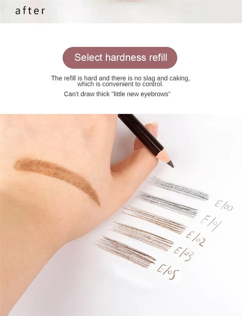 Pencil-shaped Wooden Eyebrow Pencil Waterproof Sweat-proof Eyebrow Pen Smooth Eyebrow Pencil Lasting Not Easy To Faint Cosmetics