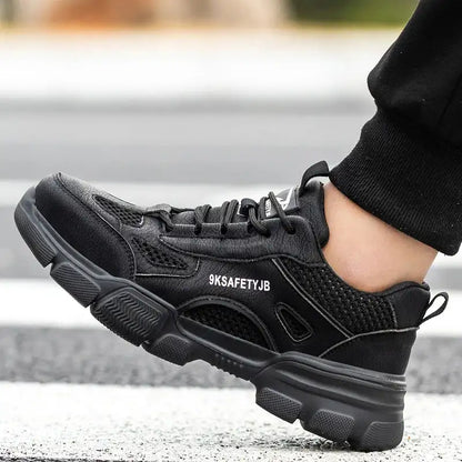 Breathable Safety Shoes Men Work Sneakers Indestructible Safety Boots Women Anti-smash Shoe Steel Toe Shoes Outdoor Sport Style