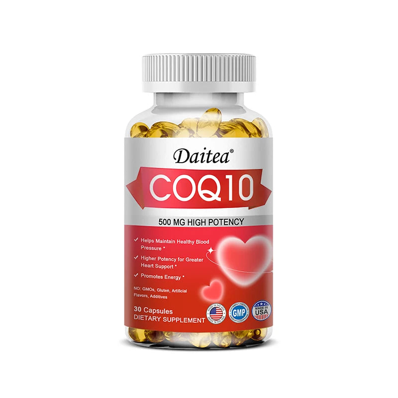 Daitea Coenzyme Q10 - a stable, highly absorbable form - supports energy production and promotes overall health. 30 count-1 bottle