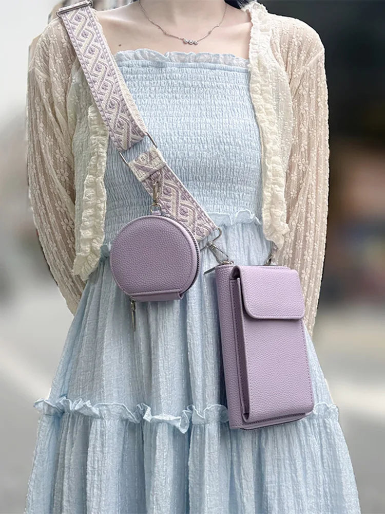 Buylor сумка для телефона PU Leather Cell Phone Bag Fashion Crossbody Bag Luxury Designer Ladies Shoulder Bag With Small Wallets