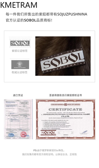 100% Natural Sable Fur Jacket Woman High Quality Long Real Fur Coat with Hood Winter Coats Women Clothing 2025 шуба женская Badiee Stylez