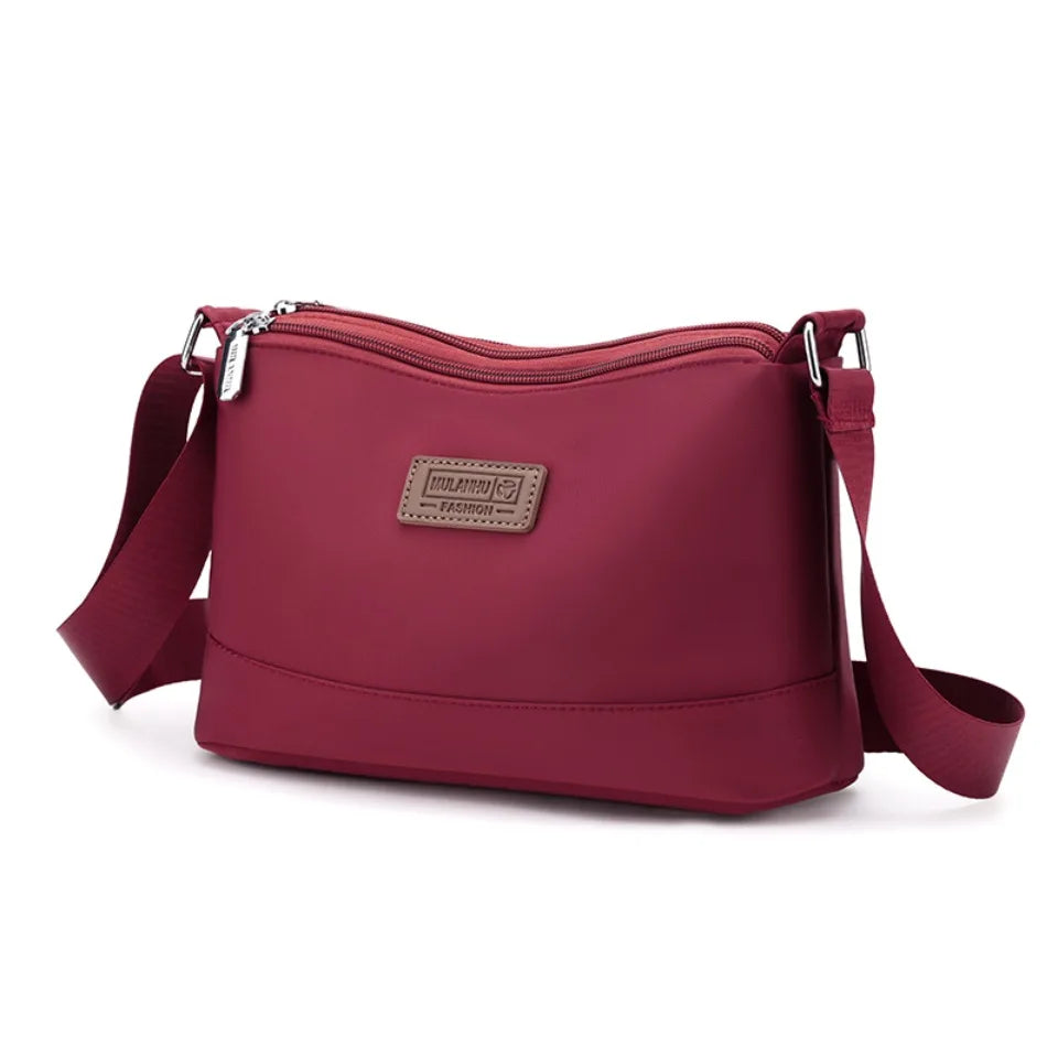 Waterproof Nylon Women Shoulder Bag Three Layers Handbag Ladies Crossbody Bags for Mother Girls Messenger Travel Daily Use Bags