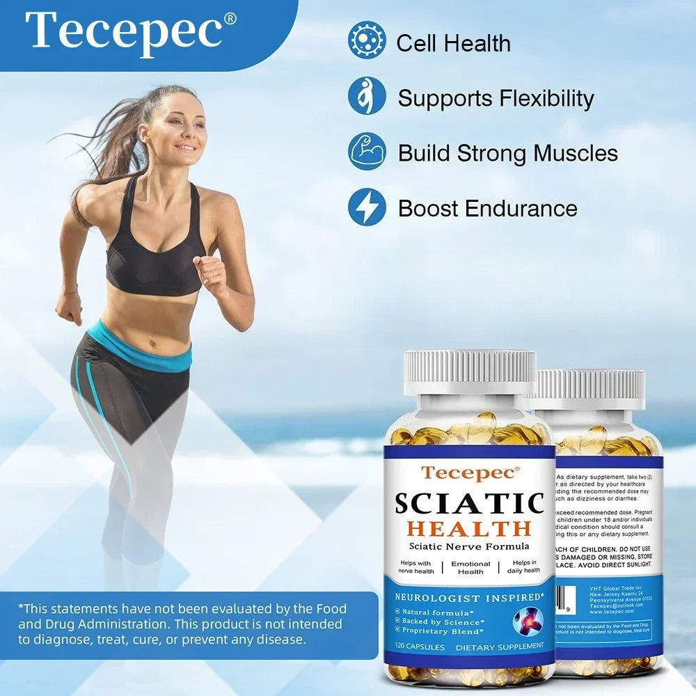 Sciatic Nerve Health Support Supplement with PEA, Vitamin B Complex, Alpha Lipoic Acid for Muscles Joints Sleep Nerve Support
