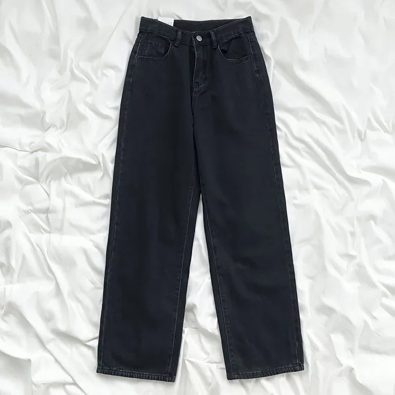 Street Fashion Y2K Asymmetrical Oversized Pattern High Waist Baggy Women Jean Vintage Harajuku Streetwear Straight Wide-leg Jean 1 2