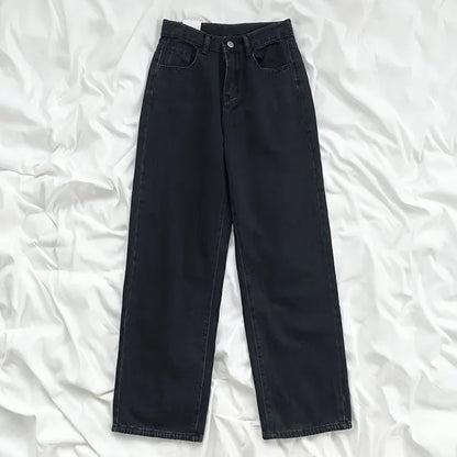 Street Fashion Y2K Asymmetrical Oversized Pattern High Waist Baggy Women Jean Vintage Harajuku Streetwear Straight Wide-leg Jean 1 2