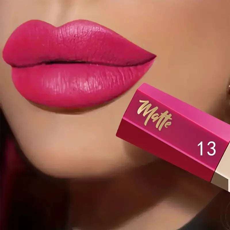 Luxury Long-lasting Waterproof Velvet Matte Liquid Lipstick - Hydrating, High Pigment, Smudge-proof, Lightweight 13