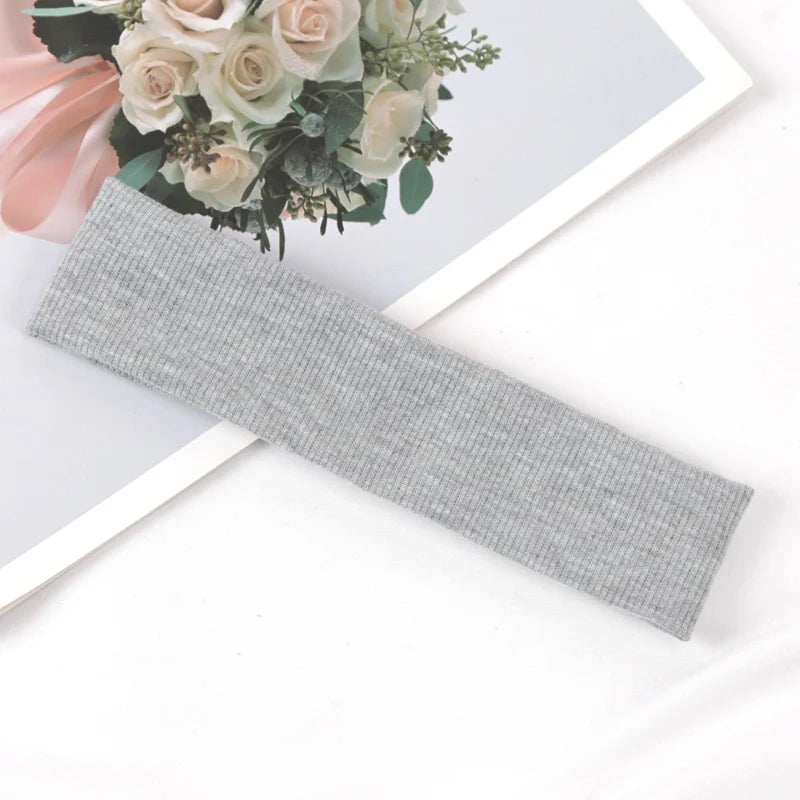 New Unisex Headband Sports Elastic Running Hair Bands Yoga Hairband Women Men Fashion Makeup Hair Hoop Headwrap Hair Accessories Light Grey