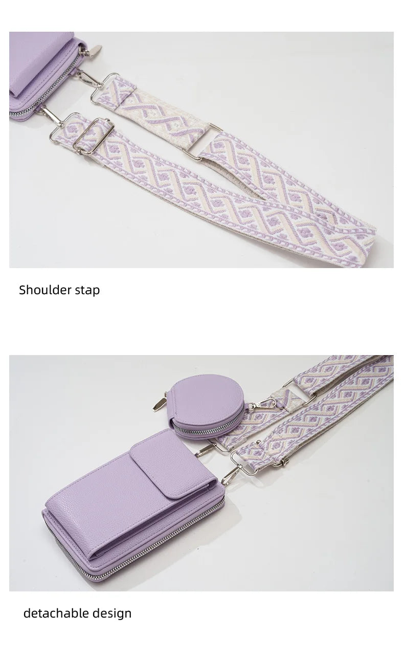 Buylor сумка для телефона PU Leather Cell Phone Bag Fashion Crossbody Bag Luxury Designer Ladies Shoulder Bag With Small Wallets