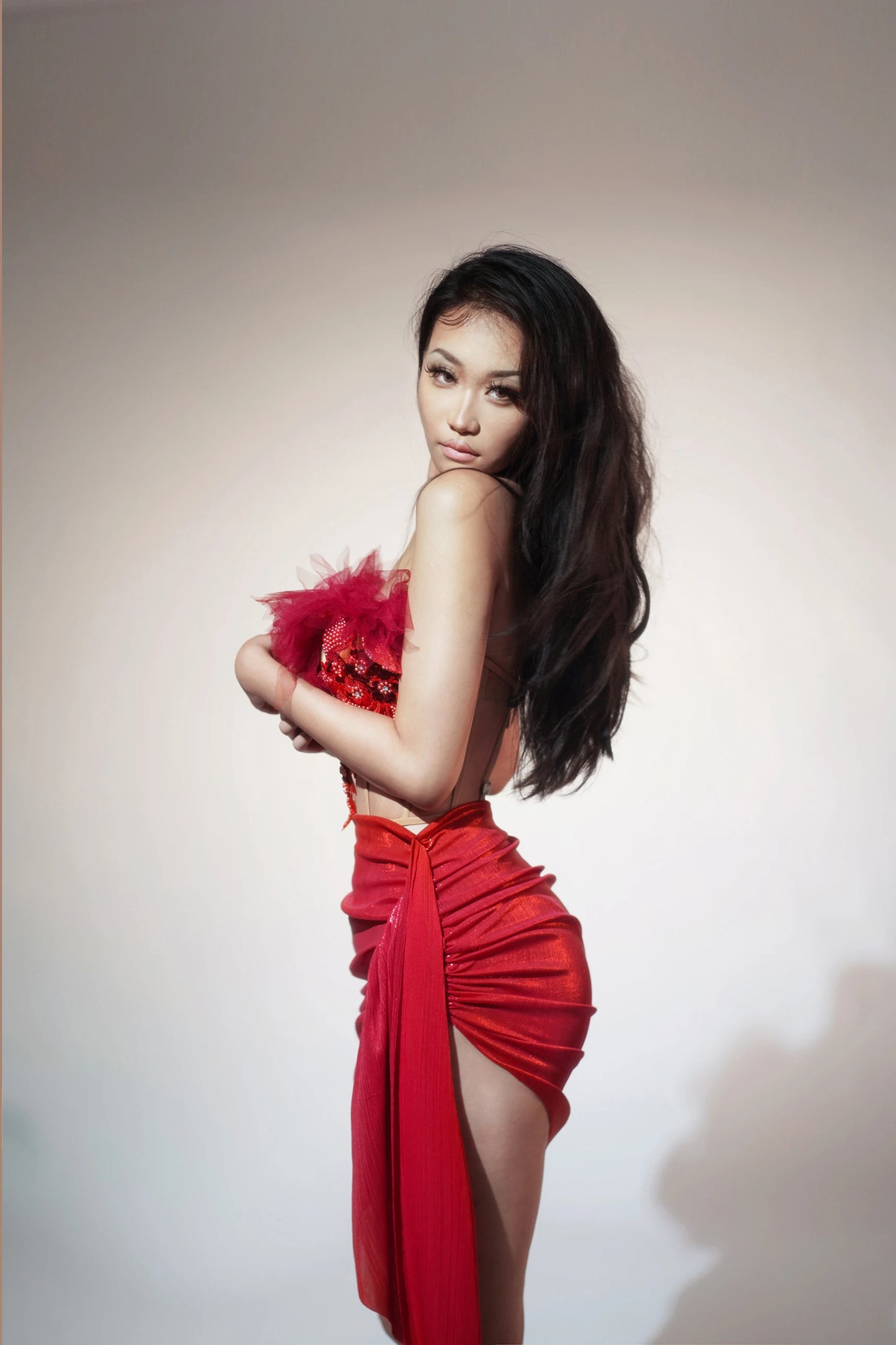 Gold Color Women Sexy 2 Pieces Strapless Bodycon Mini Dress Bar Singer Nightclub Party Celebrate Birthday Dress Wholesale