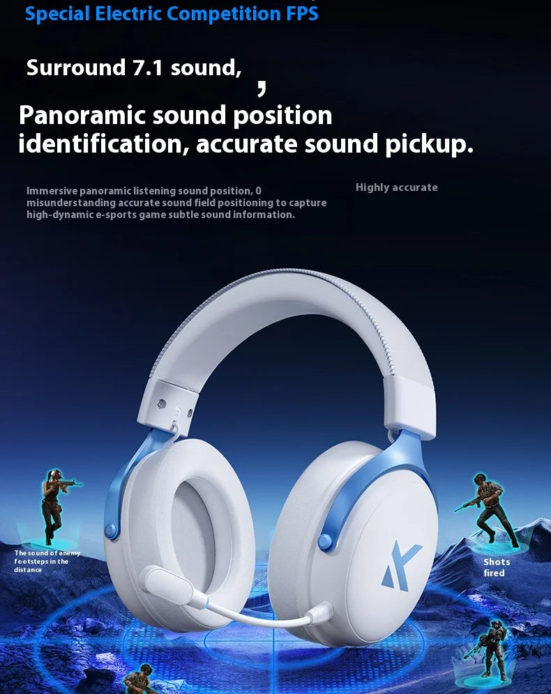 MCHOSE V9 pro Wireless Bluetooth Headset Low Delay Three Mode Microphone Noise Reduction Dynamic Sound for Office And Gaming Badiee Stylez