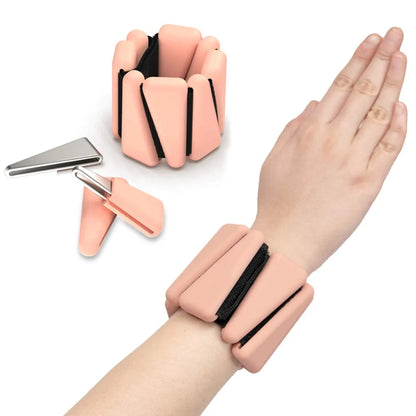 Adjustable Wrist Weight Bracelet Sweat-proof Silicone Weighted Wrist Strap Universal Skin Friendly Pink