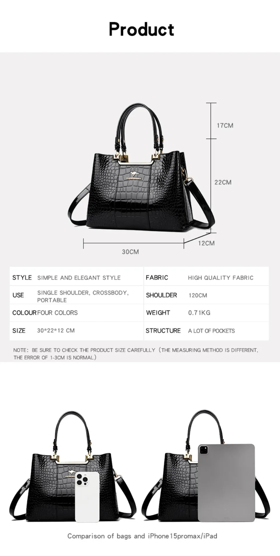 Three Layers Women Shoulder Bags Luxury Designer High Quality Patent Leather Messenger Casual Tote Bag Large Capacity Hand bags