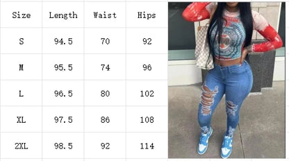 Women's Pocket Ripped Pants High Street Fashion Casual Autumn Solid Color Personalized jeans