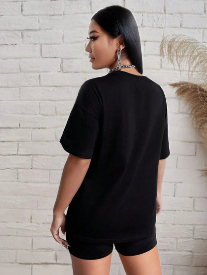 The Love Strung Together By Butterflies Printing Women T Shirts Two Piece Set Fashion Short Sets Comfortable Basic Shirt Shorts Badiee Stylez