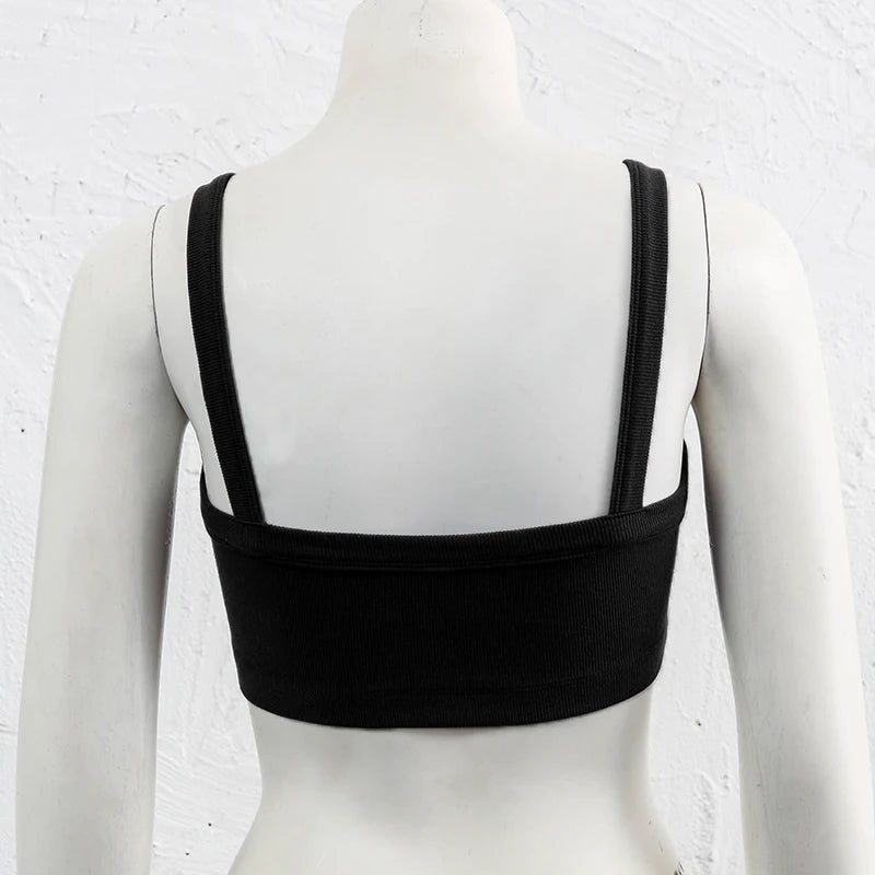 Women Sleeveless Crop Top Tank Tops Summer Sexy Casual Solid Color Streetwear Short Women's T-shirt Camisole Crop топ женский