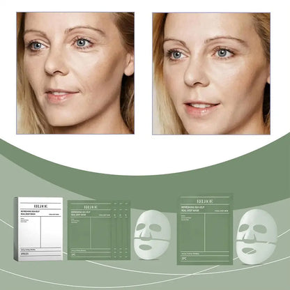 1/4Pcs Deep Collagen Overnight Face Mask Seaweed Collagen Essence Hydrating Overnight Hydrogel Mask Improve Elasticity, Firming