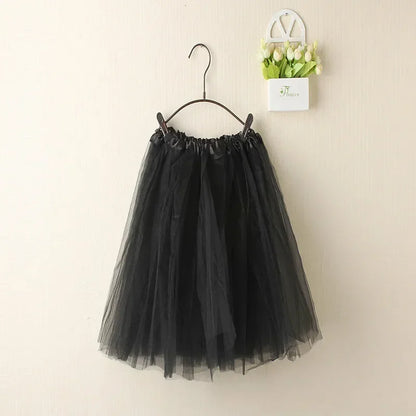 Women Summer Vintage Tulle Skirt Adult Fancy Ballet Dancewear Party Costume Ball Gown Mini Skirt black One Size