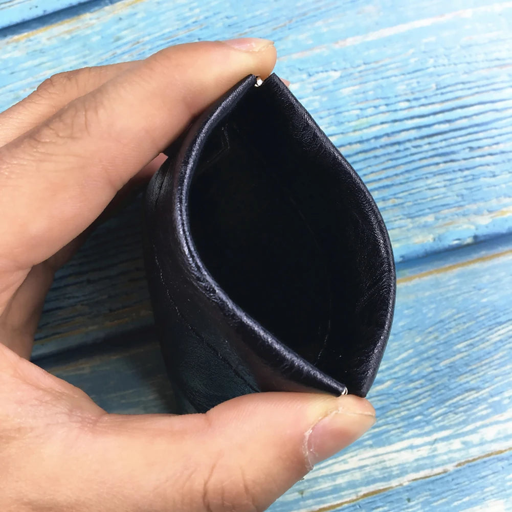 Pu Leather Coin Purse Women Men Small Mini Short Wallet Bag Money Change Key Earbuds Travel Credit Card Holder for Kids Girl