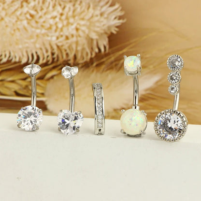 5PCS Cute Dangle Belly Ring Pack 14G Navel Piercing Bulk Sexy Belly Ring Set Belly Button Ring Lot Pircing Ombligo Jewelry style15