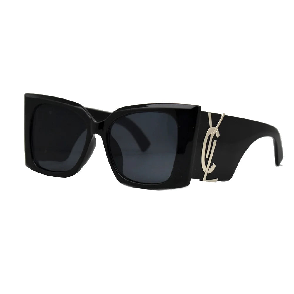 Classic Designer Cat Eye Sunglasses For Women Fashion Trendy Anti-reflective Sun Glasses Ladies Gradient Shades Oculos UV400 Silver Gray Sunglasses