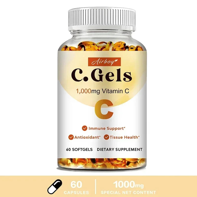 Vitamin C Softgels - Improve Immunity, Promote Nutrient Absorption, Anti-oxidation 60 Capsules