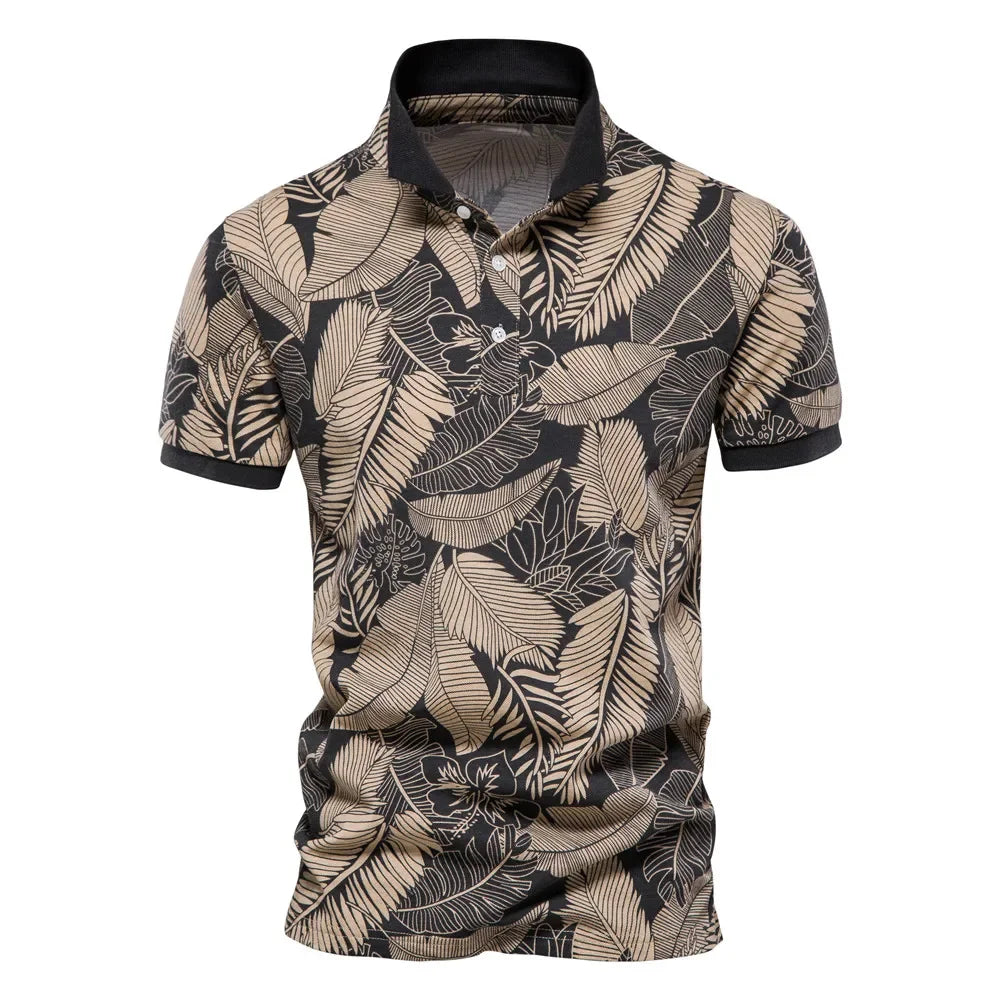 Hawaii Style Polo Shirts for Men Short Sleeve Quality Casual Social Men's Polo T Shirts Summer Men Clothing